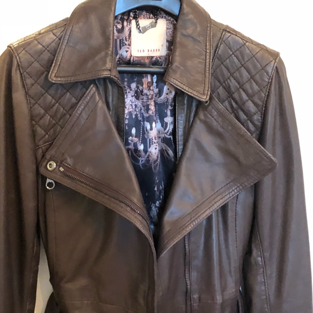 Ted Baker brown leather jacket
